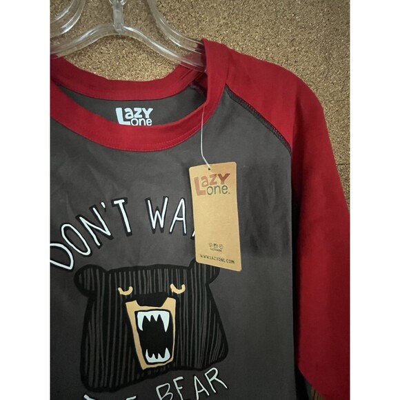 Lazy One Pajama Shirt “Don’t Wake The Bear” New With Tags Size XL Men - Picture 5 of 7